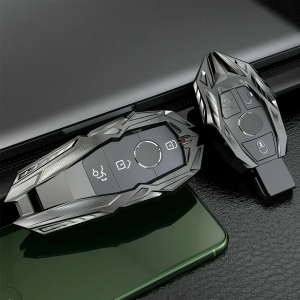 Mercedes Benz CLA CLS CLK GLK GLA AMG GL ML SL SLK Car Key Fob Cover Case- Gray New - Image 3
