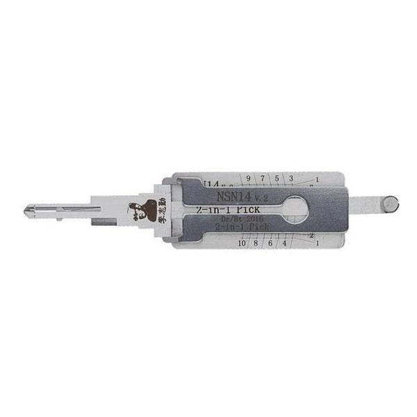 ORIGINAL LISHI - NSN14 Nissan Infiniti / 10-Cut / 2-In-1 Pick & Decoder / DR & BT / AG