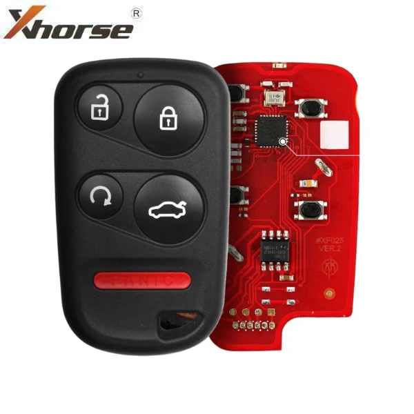 Xhorse - Honda Style XKHO23EN / 5-Button Universal Remote Key w/ Remote Start for VVDI Key Tool / Wired